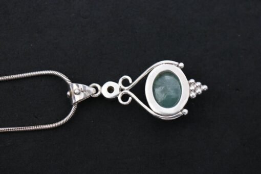Aquamarine and Peridot Pendant | 925 Sterling Silver - Image 7