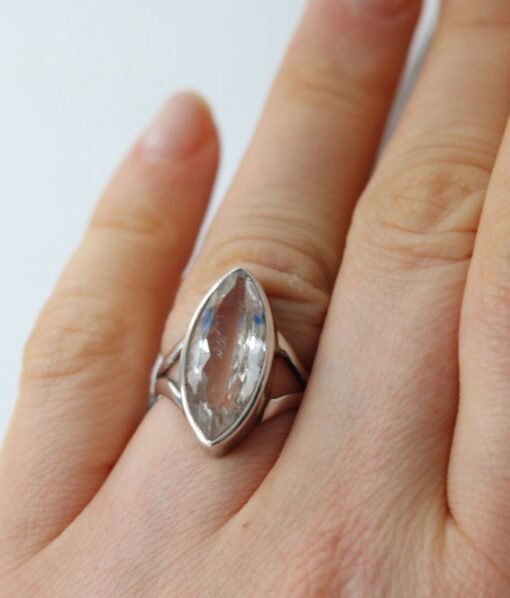 Clear Quartz Ring | 925 Sterling Silver