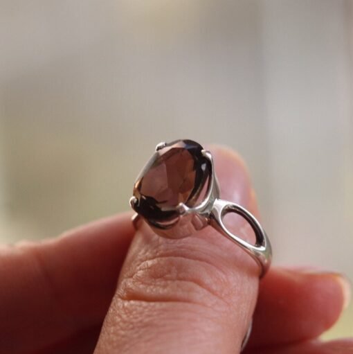Smoky Quartz Ring  | 925 Sterling Silver
