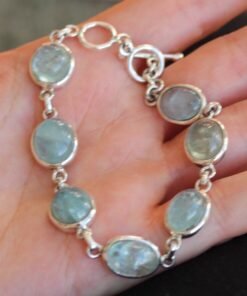 Aquamarine 925 Silver Bracelet