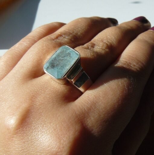Aquamarine Ring | 925 Sterling Silver