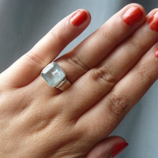 Aquamarine Ring | 925 Sterling Silver