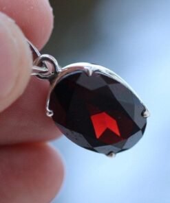 Garnet Pendant | 925 Sterling Silver