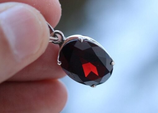 Garnet Pendant | 925 Sterling Silver
