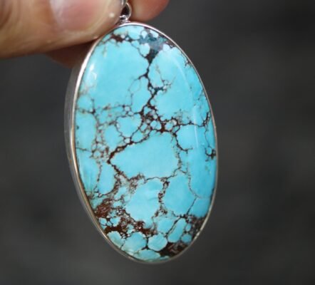 Blue Howlite Pendant | 925 Sterling Silver -