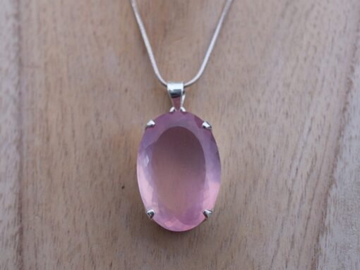 Rose Quartz Pendant | 925 Sterling Silver - Image 2