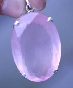 Rose Quartz Pendant | 925 Sterling Silver