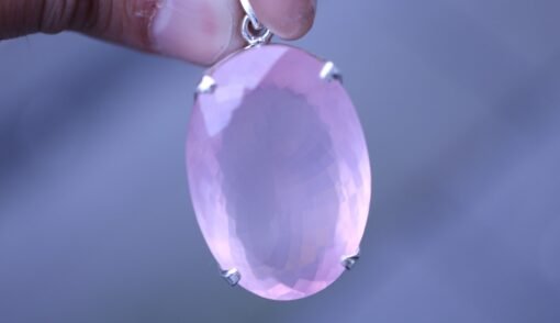 Rose Quartz Pendant | 925 Sterling Silver