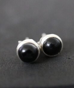 Black Onyx 925 Sterling Silver Stud Earrings