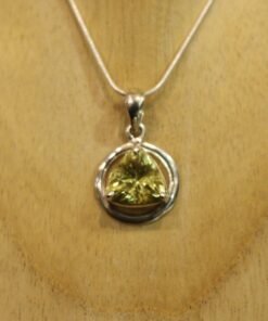 Lemon Quartz Pendant | 925 Sterling Silver