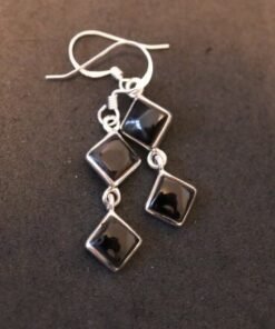 Black Onyx Earrings | 925 Sterling Silver