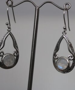Rainbow Moonstone Earrings | 925 Sterling Silver