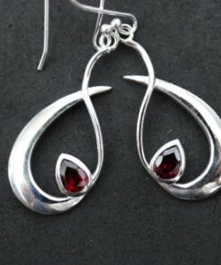 Garnet Earrings | 925 Sterling Silver
