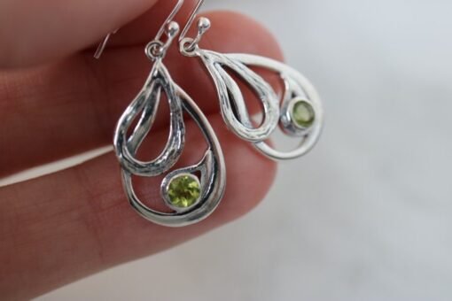 Peridot  Earrings | 925 Sterling Silver - Image 2