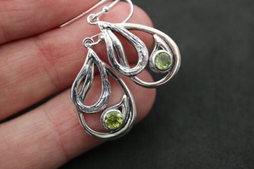 Peridot  Earrings | 925 Sterling Silver - Image 8