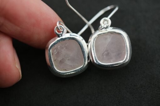 Rose Quartz  Earrings | 925 Sterling Silver - Image 4