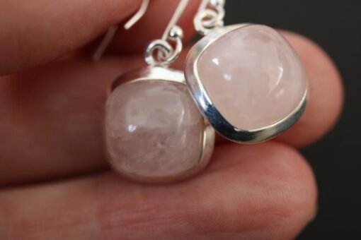 Rose Quartz  Earrings | 925 Sterling Silver - Image 6