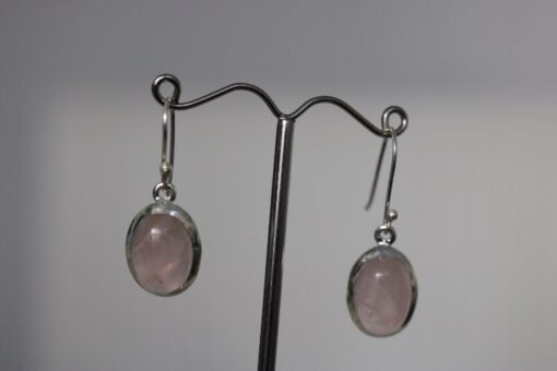 Rose Quartz  Earrings | 925 Sterling Silver - Image 4