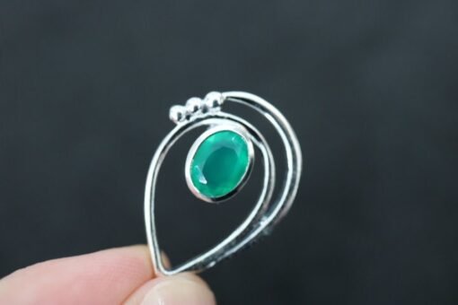 Green Chalcedony Earrings | 925 Sterling Silver - Image 4