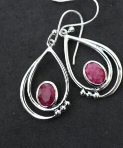 Ruby Earrings | 925 Sterling Silver
