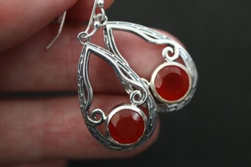 Carnelian Earrings | 925 Sterling Silver - Image 3
