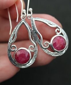 Ruby Earrings | 925 Sterling Silver