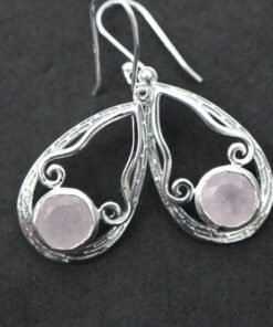Rose Quartz  Earrings | 925 Sterling Silver
