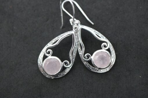 Rose Quartz  Earrings | 925 Sterling Silver