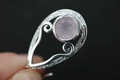 Rose Quartz  Earrings | 925 Sterling Silver - Image 3