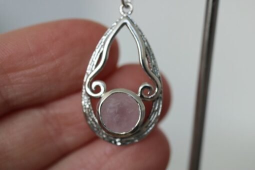Rose Quartz  Earrings | 925 Sterling Silver - Image 5