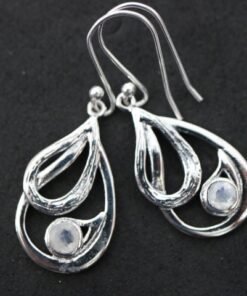 Rainbow Moonstone Earrings | 925 Sterling Silver