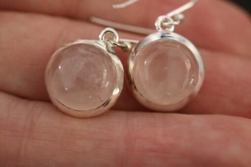Rose Quartz  Earrings | 925 Sterling Silver - Image 5