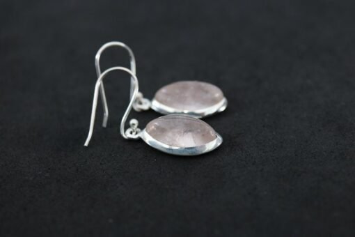 Rose Quartz  Earrings | 925 Sterling Silver - Image 3