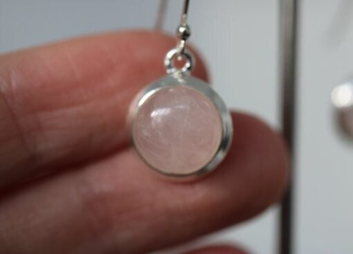 Rose Quartz  Earrings | 925 Sterling Silver - Image 5