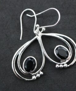 Black Onyx Earrings | 925 Sterling Silver