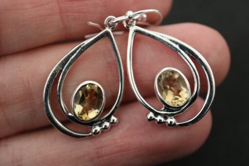 Yellow Topaz  Earrings | 925 Sterling Silver - Image 4