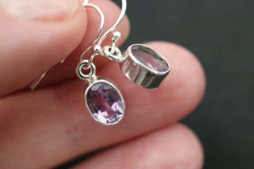 Amethyst Earrings | 925 Sterling Silver - Image 3