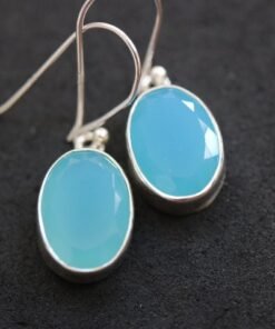 Blue Fluorite Earrings | 925 Sterling Silver