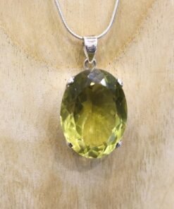 Lemon Quartz Pendant | 925 Sterling Silver