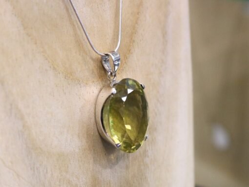 Lemon Quartz Pendant | 925 Sterling Silver - Image 2