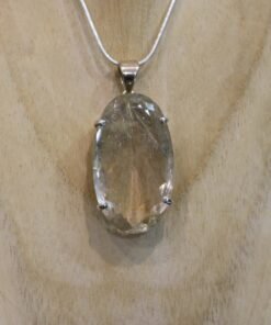 Rutile Quartz Pendant 925 Sterling Silver