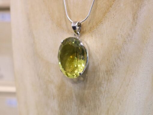 Lemon Quartz Pendant | 925 Sterling Silver - Image 3