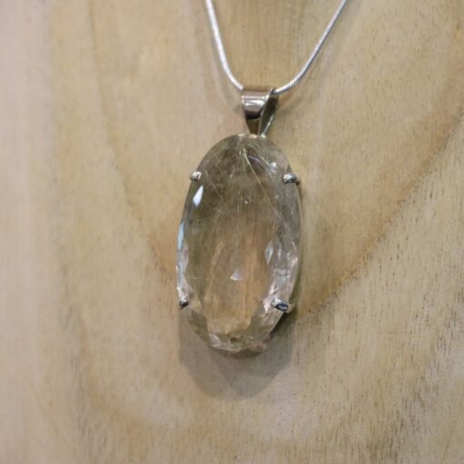 Rutile Quartz Pendant 925 Sterling Silver - Image 6