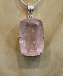Morganite Pendant | 925 Sterling Silver