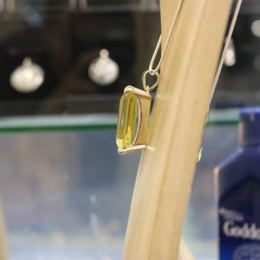 Lemon Quartz Pendant 925 Sterling Silver - Image 4