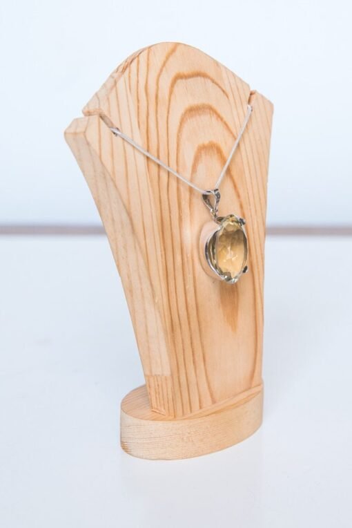 Lemon Quartz Pendant 925 Sterling Silver - Image 3