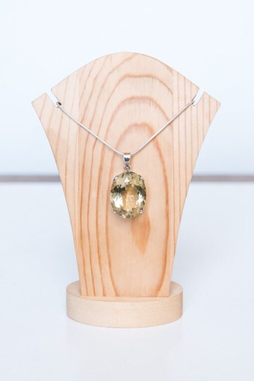 Lemon Quartz Pendant 925 Sterling Silver