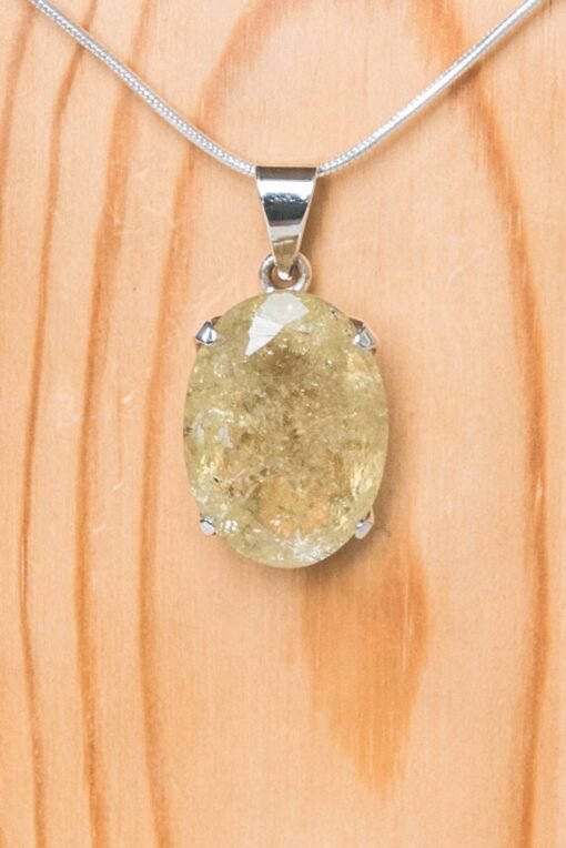 Lemon Quartz Pendant 925 Sterling Silver - Image 2