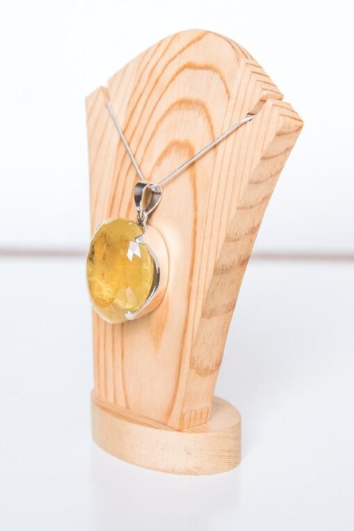 Lemon Quartz Pendant 925 Sterling Silver - Image 4
