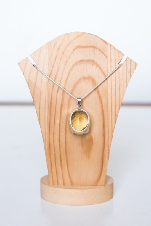 Lemon Quartz Pendant 925 Sterling Silver - Image 5